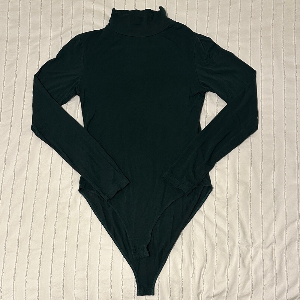 Dark Green Bodysuit with Long Sleeves